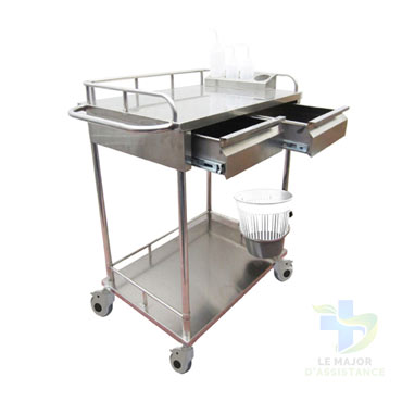 CHARIOT A PANSEMENT INOX 2 ETAGERES-19052022-para-pharmacie-marrakech-1652952792